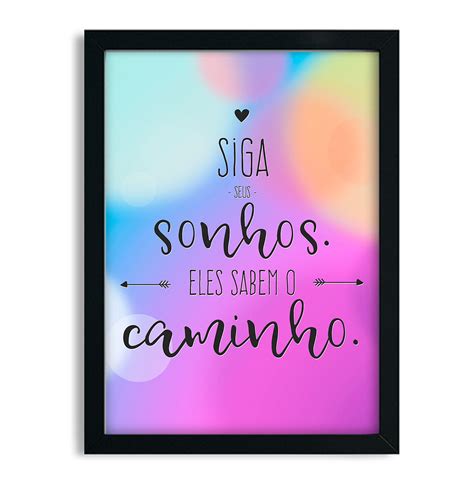 Quadro Decorativo Frase Motivação 241g39 45x33 cm Elo7