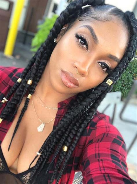 4 Jumbo Box Braids Braids Hairstyles