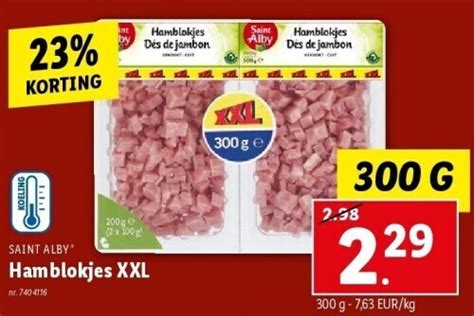 SAINT ALBY Hamblokjes Xxl 300g Promotie Bij Lidl