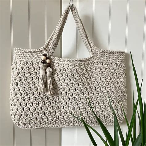 Haakpatroon Tas Gehaakte Shopper Strandtas Cluster Etsy Nederland