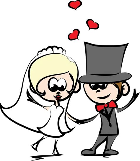 Wedding Cartoon Bride And Groom Stock Vector Image By ©virinaflora 100