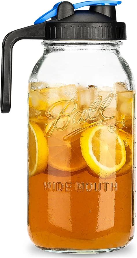 Buy Bedoo Half Gallon Mason Jar Pitcher Large Wide Mouth 64 Oz Mason