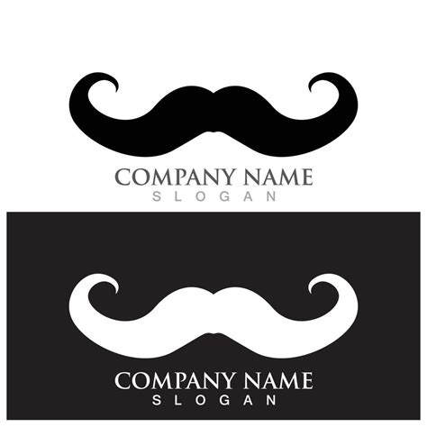 mustache logo and vector template 12769155 Vector Art at Vecteezy