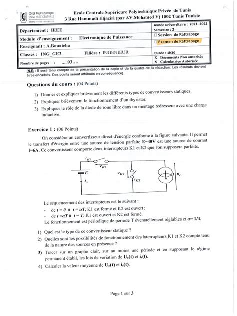 Electronique De Puissance Pdf