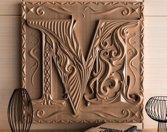 Wall Hanging 3D CNC Milled Maple Wood Etsy Maple Wood Wall Hanging