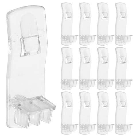 Zcyifa 25 Clear Plastic Shelf Pegs Locking Clips Cabinet Home