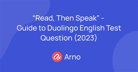 Read Then Speak Guide To Duolingo English Test Question 2025