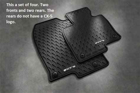 2017 2025 Mazda Cx 5 All Weather Floor Mats Set Of 4 Kbg6v0350