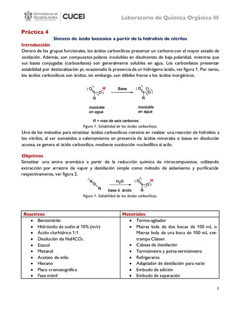 P4 Síntesis de ácidos carboxílicos Prctica 4 SÌntesis de cido