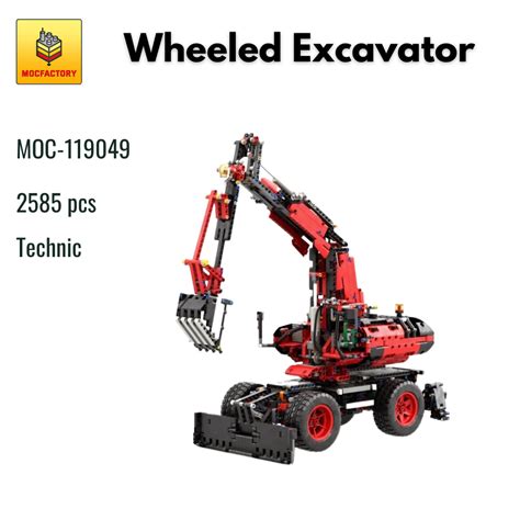 Moc Wheeled Excavator With Pieces Mould King