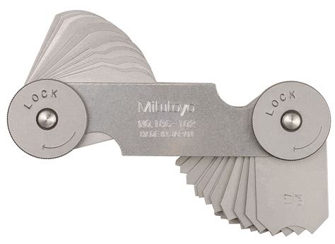 Mitutoyo Fixed Leaves With Handle Set 32 Leaves Radius Gauge Set