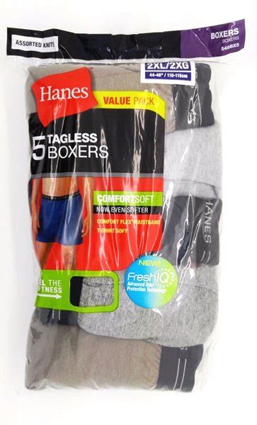 Hanes Mens Tagless Comfortsoft Knit Boxer With Comfort Flex Waistband