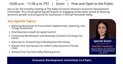 The Valley Economic Alliance Economic Development Committee