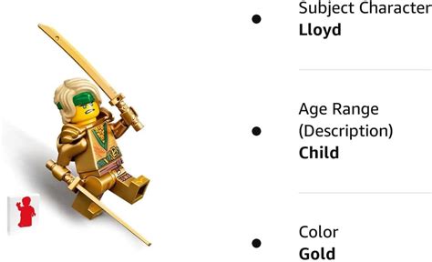 Lego Ninjago Legacy Minifigure Lloyd Golden Ninja Con Doble Espada