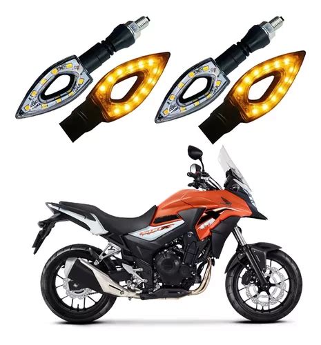 Kit 4 Setas Sequenciais P01 S Honda Cb 500x 2016 2017 2018