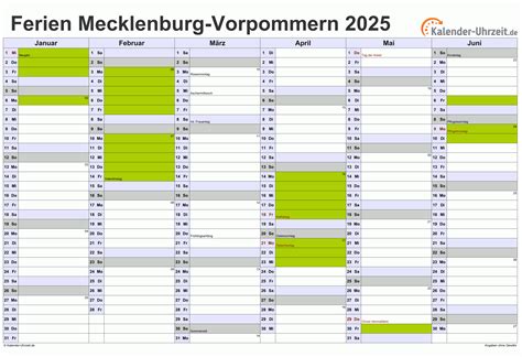 Ferien Meck Pomm Ferienkalender Zum Ausdrucken