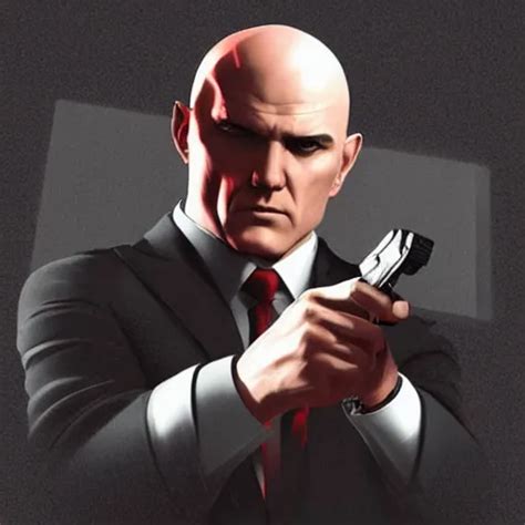 A Portrait Of Agent From Hitman Wearing Stable Diffusion Openart