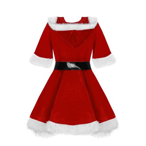 Buy Womens Red Velvet Sweetie Mrs Claus Christmas Santa Baby Costume