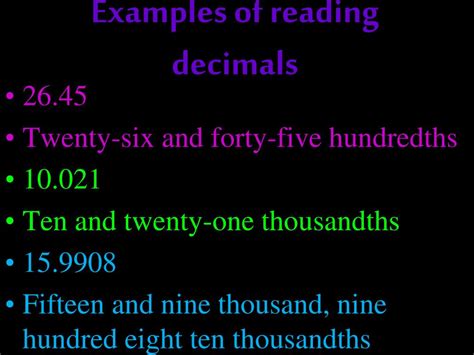 Ppt Reading And Writing Decimals Powerpoint Presentation Free Download Id 6812144