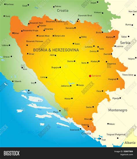 Vector Map Bosnia Vector And Photo Free Trial Bigstock