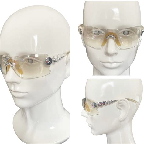 Dior Millennium Rimless Shield Sunglasses In Clear Nitryl