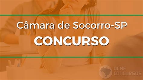 Concurso Câmara de Socorro SP 2022 Edital e Inscrição