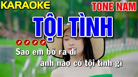 TỘI TÌNH Karaoke Nhạc Sống Tone Nam BEAT DỄ HÁT Bến Tình Karaoke