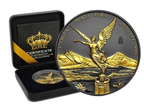 LIBERTAD GOLD BLACK EMPIRE 1 Oz Silver Ruthenium Gold Coin 1 On