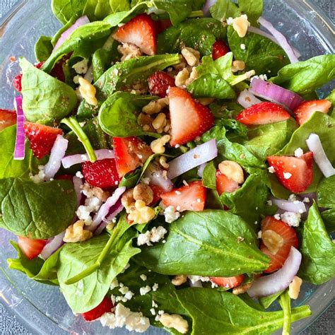 Strawberry Spinach And Walnut Salad Recipe