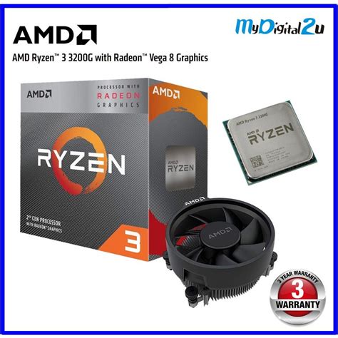 AMD Ryzen 3 3200G Processor with Radeon RX Vega 8 Graphics