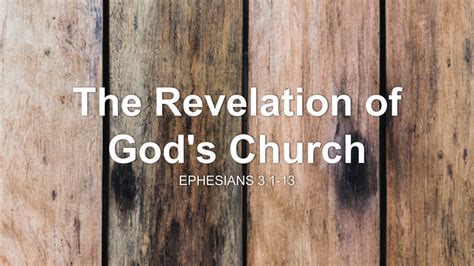 The Revelation Of Gods Church Sermon By Sermon Research Assistant