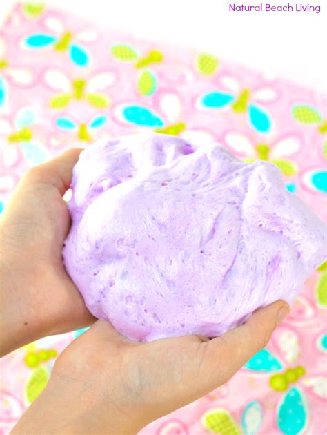 Make Super Fluffy Slime Recipe with Contact Solution - Natural Beach Living