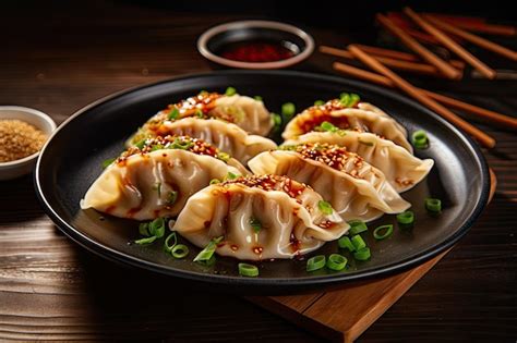 Premium Photo Famous Chinese Appetizer Steamed Dumplings With Pork