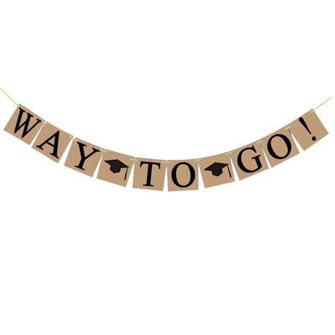 Funpa Party Banner Way To GO Sign Hanging Banner Party Decor Letter