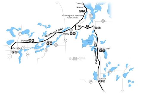 Paul Bunyan Trail Maps Section 2 Heartland Trail Walker MN