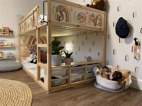 Ikea Kura Decal Rainbow Kura Bed Stickers Cute Dragons Nursery Decor