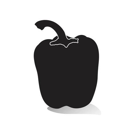 Peppers silhouette design. Pepper vegetable template icon. Vector ...