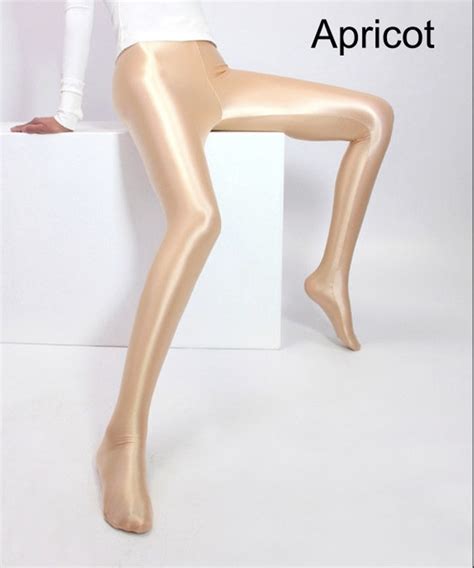 Satin Shiny Lycra Glossy Opaque Pantyhose Shiny Wet Look Etsy