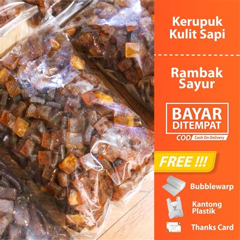 Jual Kerupuk Mentah Krecek Sayur Basic 1000 Gram Dorokdok Rambak