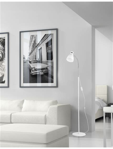 Nova Luce Floor Table Luminaires Garrie Matt White Chrome Metal