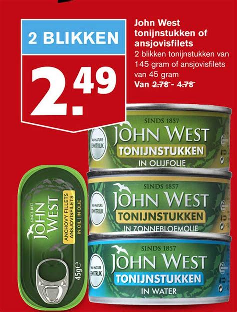 John West Tonijnstukken Of Ansjovisfilets Aanbieding Bij Hoogvliet