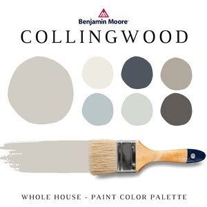 Benjamin Moore Collingwood Color Palette Collingwood Gray Etsy