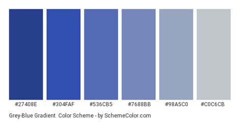 Grey-Blue Gradient Color Scheme » Blue » SchemeColor.com