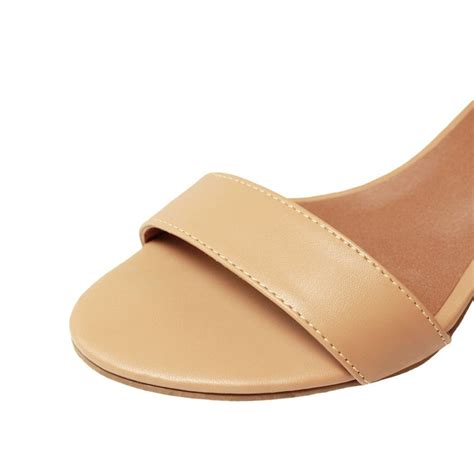 Sandália Salto Baixo Grosso Luiza Sobreira Nude Mod 2206 Bege