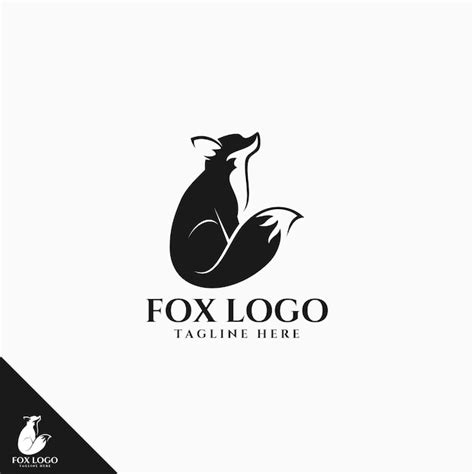 Premium Vector | Black fox logo