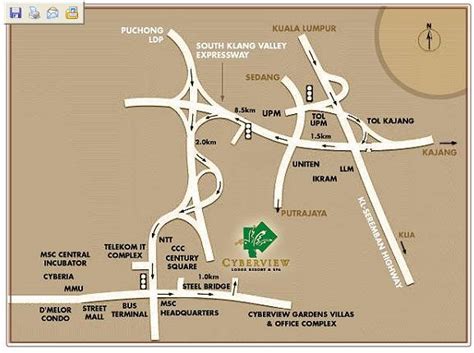 Cyberjaya map 01 - CyberView - Malaxi