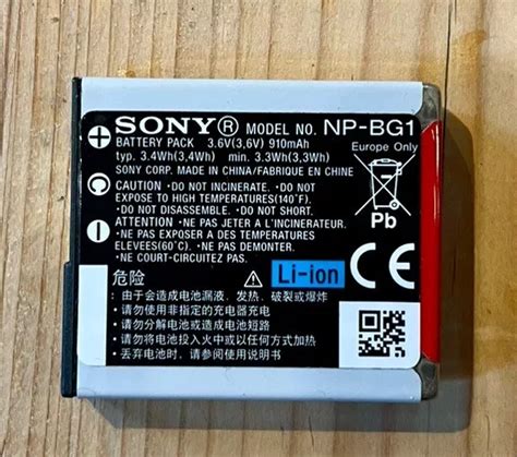 BATERÍA ORIGINAL SONY NP BG1 Li Ion Tipo G Buen Estado EUR 1 00