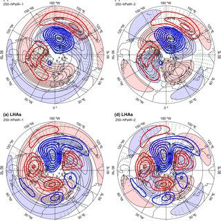 Composites Of Hpa Geopotential Heights Contours For A B Wp