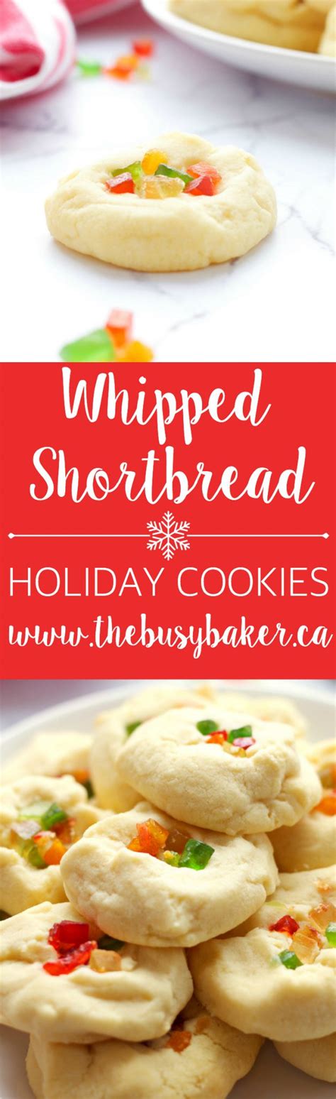 Whipped Shortbread Holiday Cookies Christmas The Busy Baker