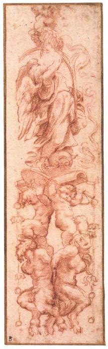 Oil Painting Replica Study For A Decoration Of Grotesques By Antonio